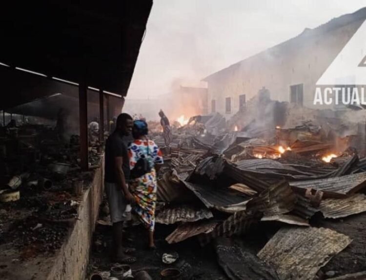 Un incendie s'est déclaré dans la nuit de lundi à mardi au quartier Kyeshero, près de l'abattoir, dans la commune de Goma, causant la mort